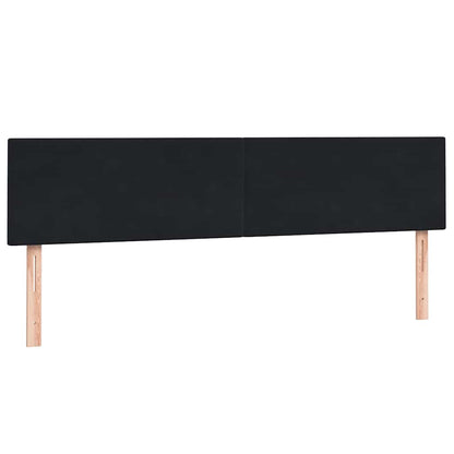 vidaXL Boxspringbett mit Matratze & LED Schwarz 180x210 cm Samt