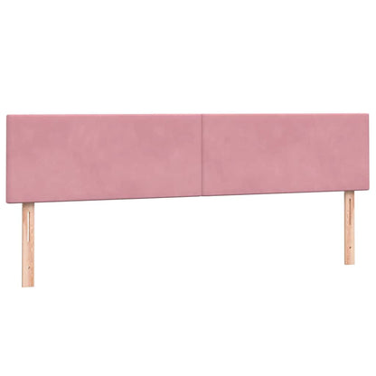 Boxspringbett mit Matratze & LED Rosa 180x210 cm Samt