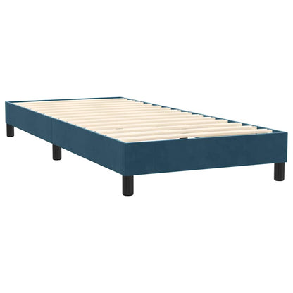 vidaXL Lit coffre avec matelas et LED Bleu foncé 80x220 cm Velours