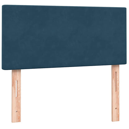 vidaXL Lit coffre avec matelas et LED Bleu foncé 80x220 cm Velours