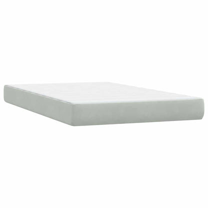 vidaXL Lit tapissier avec matelas et LED Gris clair 120x220 cm Velours