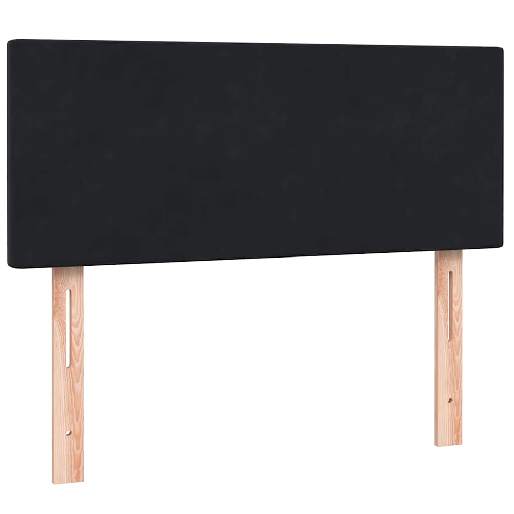 vidaXL Boxspringbett mit Matratze & LED Schwarz 120x220 cm Samt