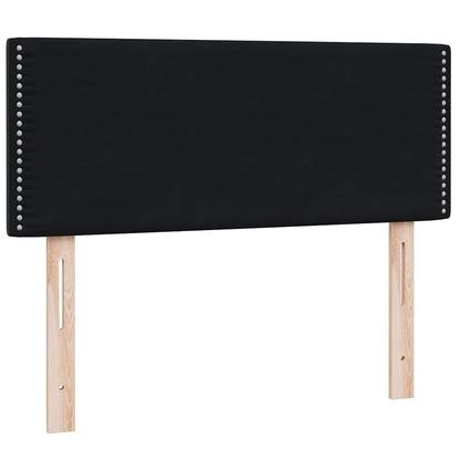 vidaXL Boxspringbett mit Matratze & LED Schwarz 120x210 cm Samt