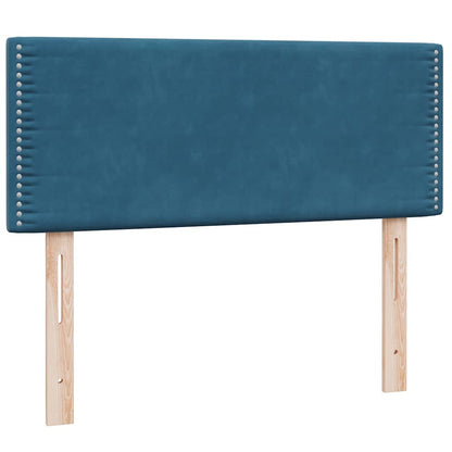 vidaXL Boxspringbett mit Matratze & LED Dunkelblau 120x210 cm Samt