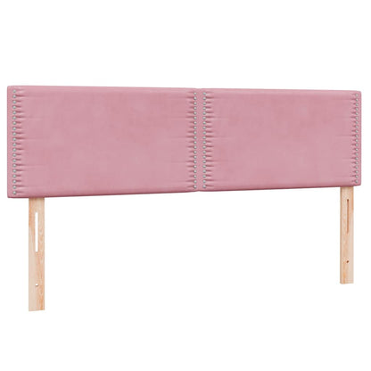 vidaXL Lit boxspring avec matelas et LED Rose 160x210 cm Velours