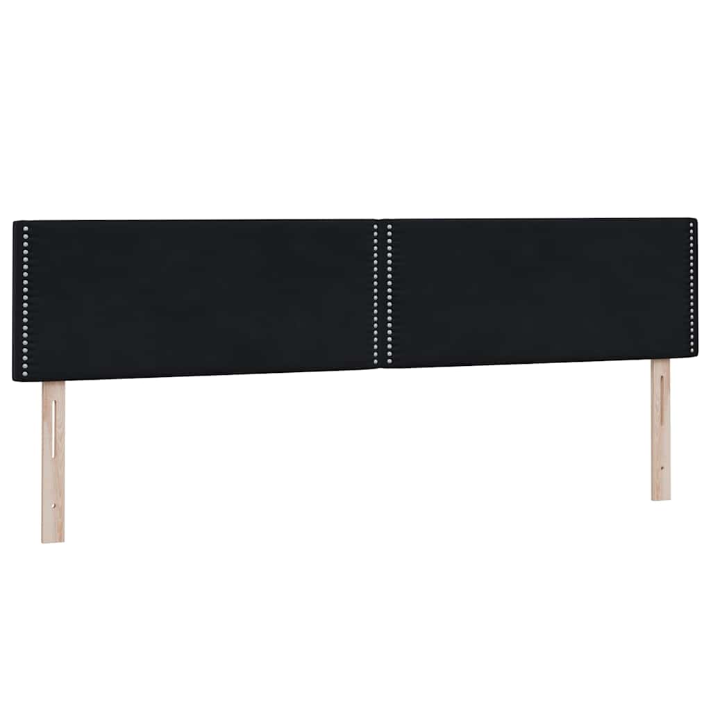 vidaXL Boxspringbett mit Matratze & LED Schwarz 180x210 cm Samt