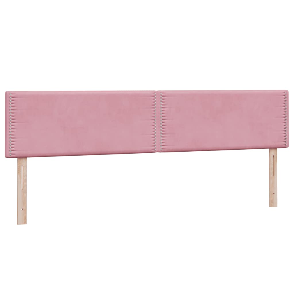 Boxspringbett mit Matratze & LED Rosa 180x210 cm Samt