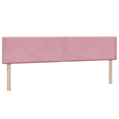 Boxspringbett mit Matratze & LED Rosa 180x210 cm Samt