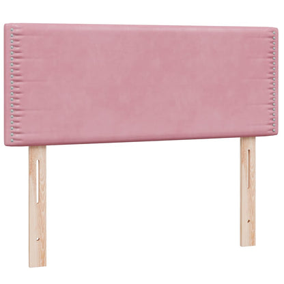 vidaXL Lit tapissier avec matelas et LED Rose 120x220 cm Velours