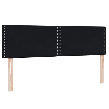 vidaXL Boxspringbett mit Matratze & LED Schwarz 140x220 cm Samt