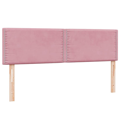vidaXL Lit coffre avec matelas et LED Rose 160x220 cm Velours
