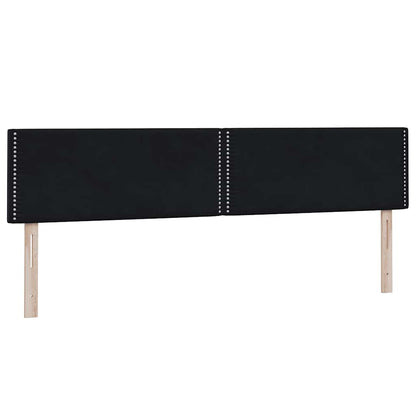 vidaXL Boxspringbett mit Matratze & LED Schwarz 180x220 cm Samt