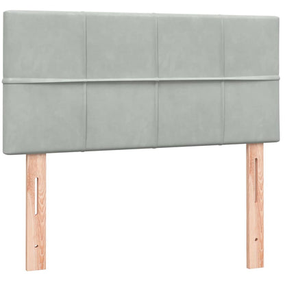 Lit tapissier avec matelas et LED vidaXL gris clair 80x210 cm velours