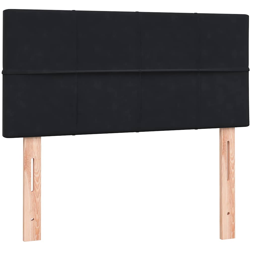 vidaXL Lit tapissier avec matelas et LED Noir 80x210 cm Velours