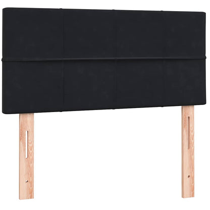 vidaXL Lit tapissier avec matelas et LED Noir 80x210 cm Velours