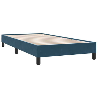Boxspringbett mit Matratze & LED Dunkelblau 80x210 cm Samt