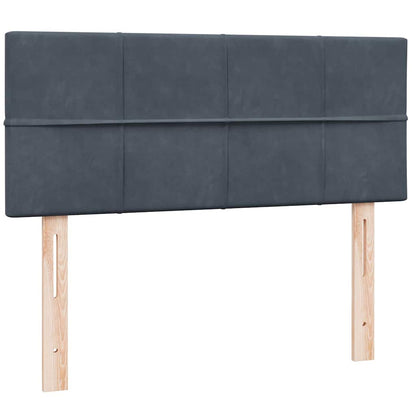 vidaXL Boxspringbett mit Matratze & LED Dunkelgrau 120x210 cm Samt