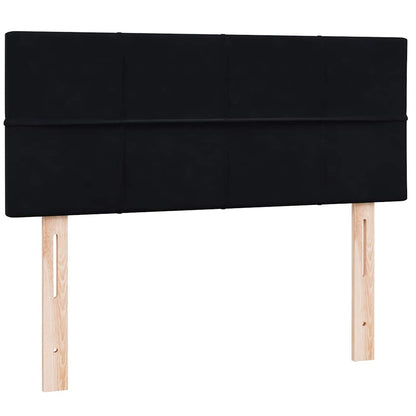 vidaXL Boxspringbett mit Matratze & LED Schwarz 120x210 cm Samt
