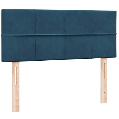vidaXL Boxspringbett mit Matratze & LED Dunkelblau 120x210 cm Samt