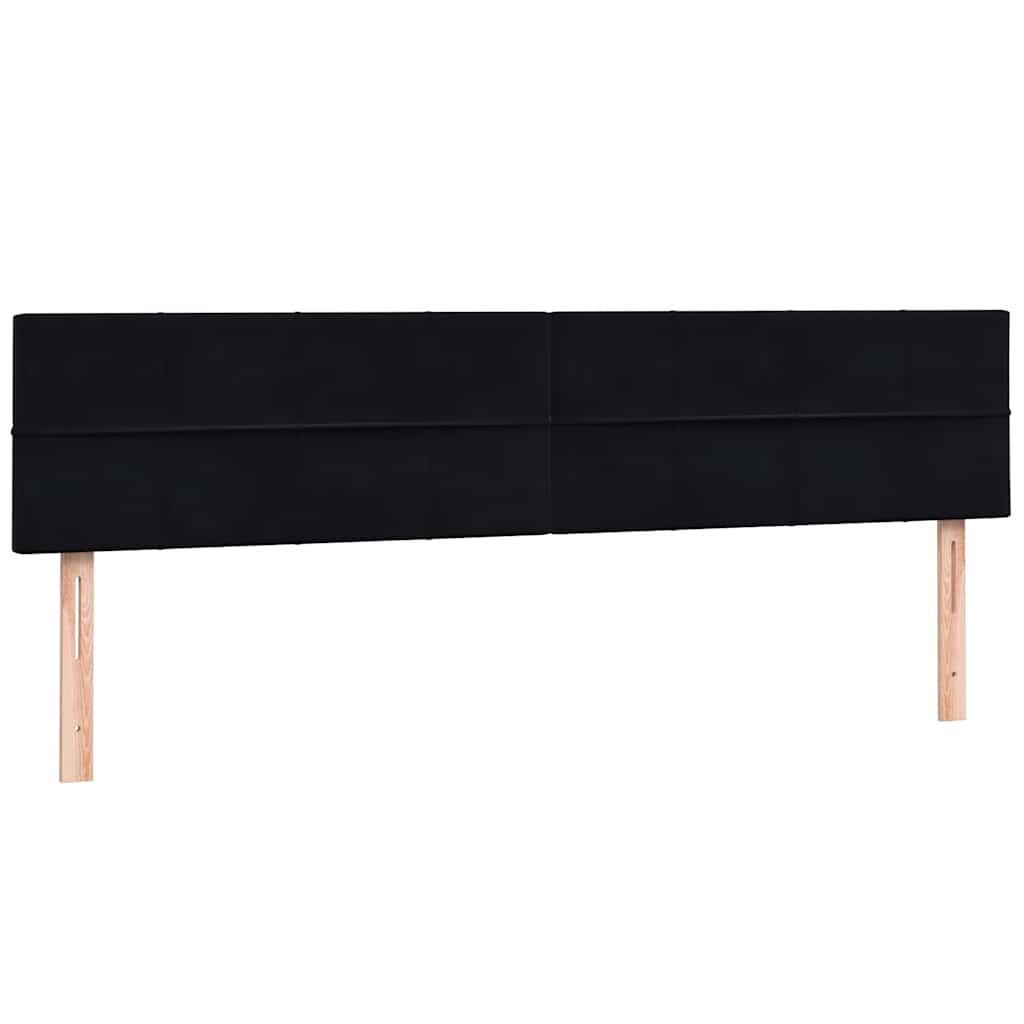 vidaXL Lit boxspring avec matelas et LED Noir 180x210 cm Velours