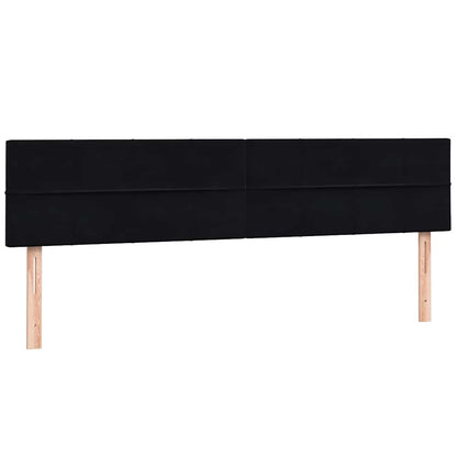 vidaXL Lit boxspring avec matelas et LED Noir 180x210 cm Velours