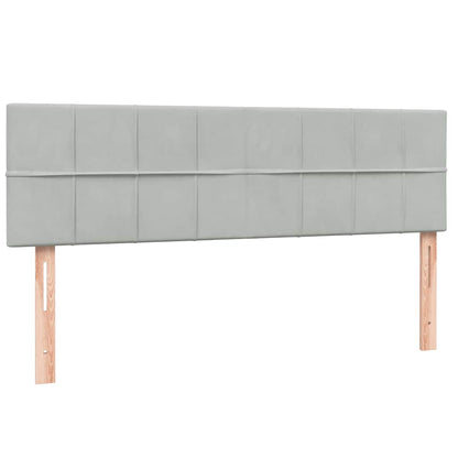 vidaXL Lit coffre avec matelas et LED Gris clair 140x220 cm Velours