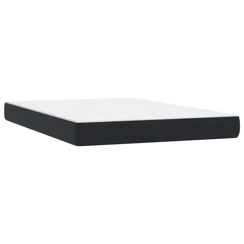 vidaXL Boxspringbett mit Matratze & LED Schwarz 160x220 cm Samt