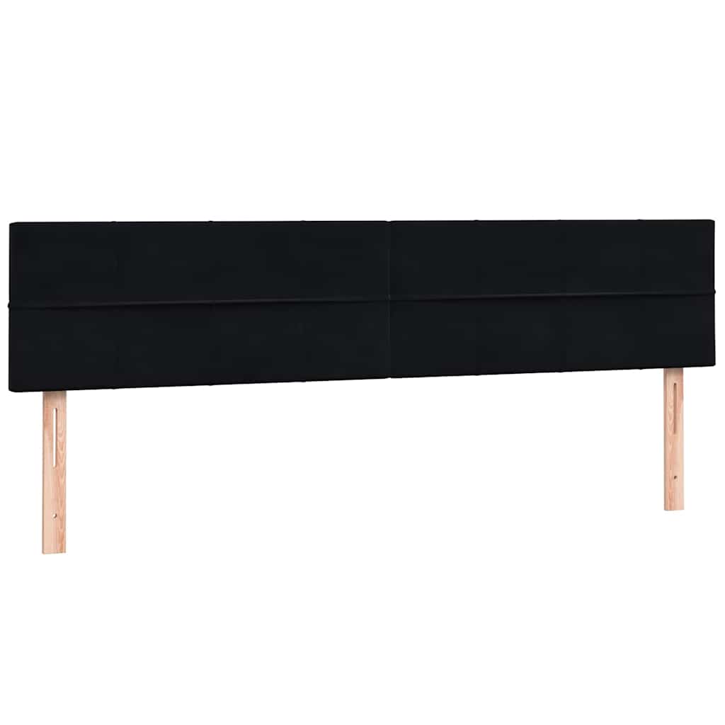 vidaXL Lit boxspring avec matelas et LED Noir 180x220 cm Velours