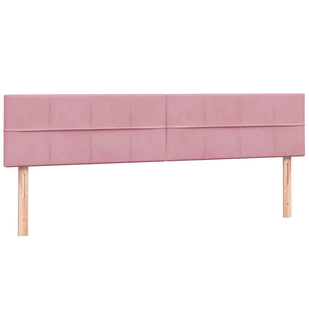 vidaXL Lit tapissier avec matelas et LED Rose 180x220 cm Velours