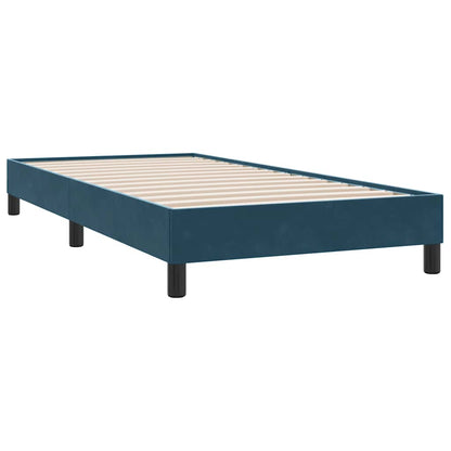 vidaXL Lit coffre avec matelas et LED Bleu foncé 80x210 cm Velours