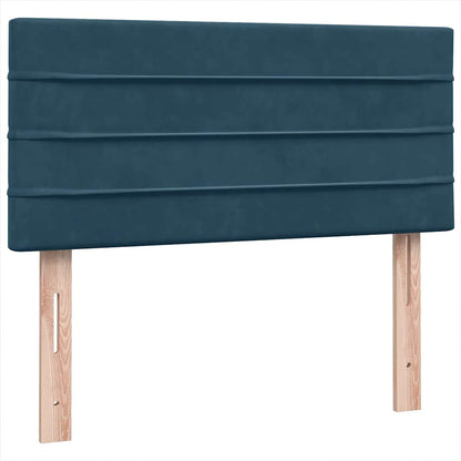 vidaXL Lit coffre avec matelas et LED Bleu foncé 80x210 cm Velours
