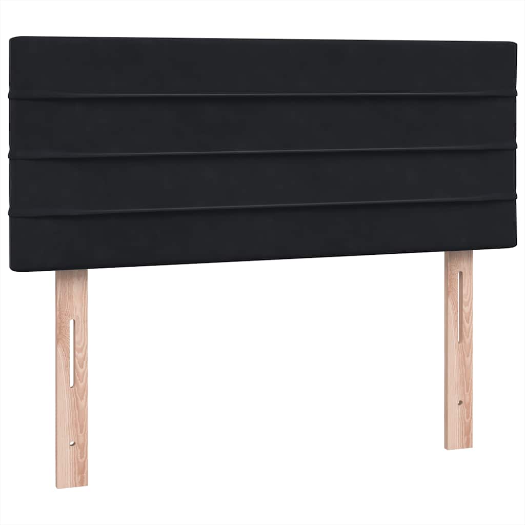 vidaXL Boxspringbett mit Matratze & LED Schwarz 120x210 cm Samt
