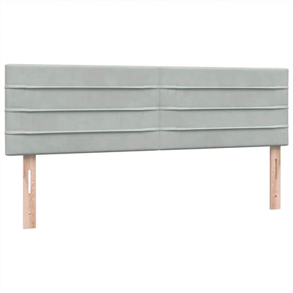 vidaXL Lit coffre avec matelas et LED Gris clair 140x210 cm Velours