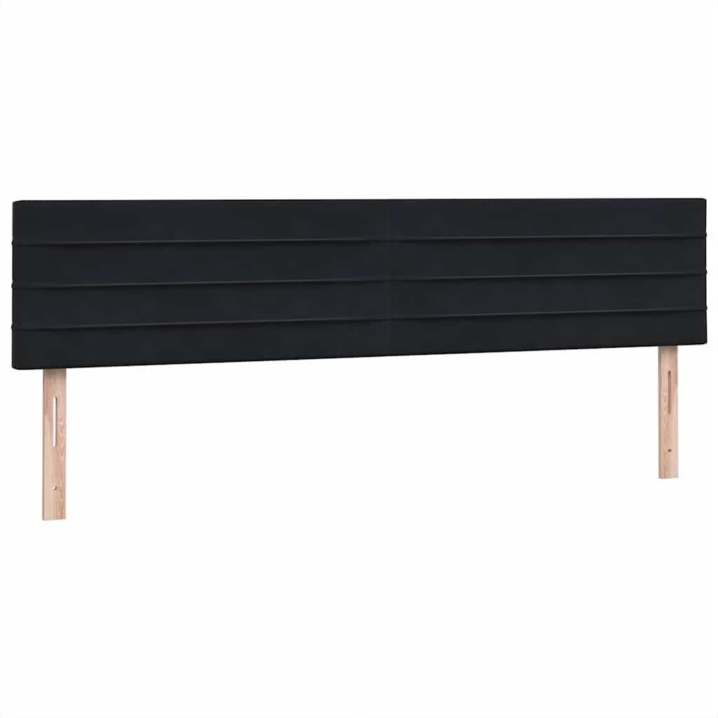 vidaXL Boxspringbett mit Matratze & LED Schwarz 180x210 cm Samt