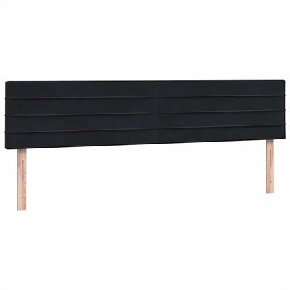 vidaXL Boxspringbett mit Matratze & LED Schwarz 180x210 cm Samt