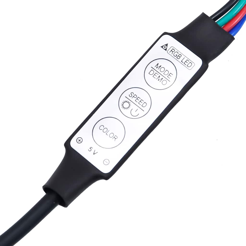 vidaXL Boxspringbett mit Matratze & LED Hellgrau 140x220 cm Samt