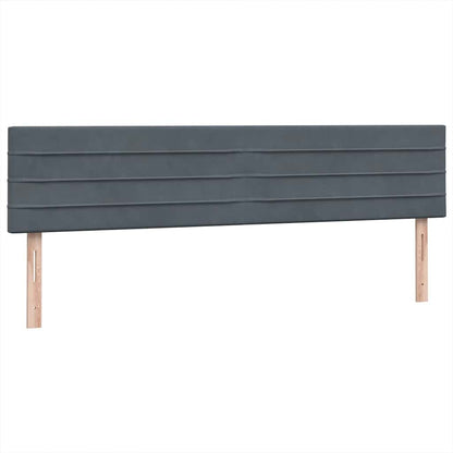 vidaXL Lit boxspring avec matelas et LED gris foncé 180x220 cm Velours