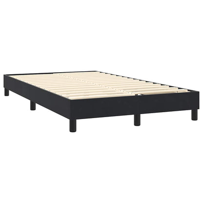 vidaXL Boxspringbett mit Matratze & LED Schwarz 120x210 cm Samt