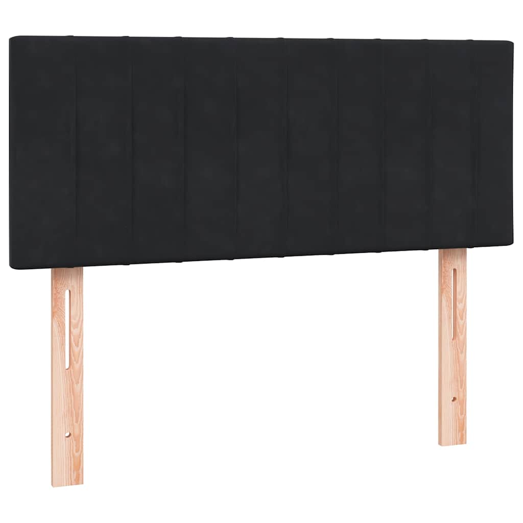 vidaXL Boxspringbett mit Matratze & LED Schwarz 120x210 cm Samt