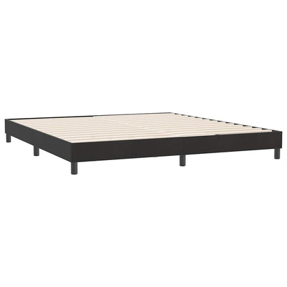 vidaXL Boxspringbett mit Matratze & LED Schwarz 180x210 cm Samt