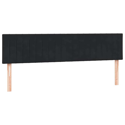 vidaXL Boxspringbett mit Matratze & LED Schwarz 180x210 cm Samt
