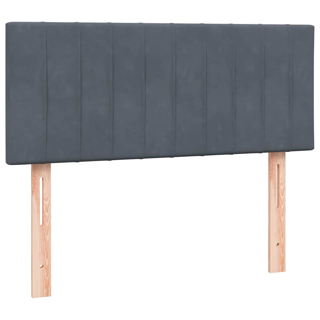 vidaXL Lit tapissier avec matelas et LED Gris clair 120x220 cm Velours