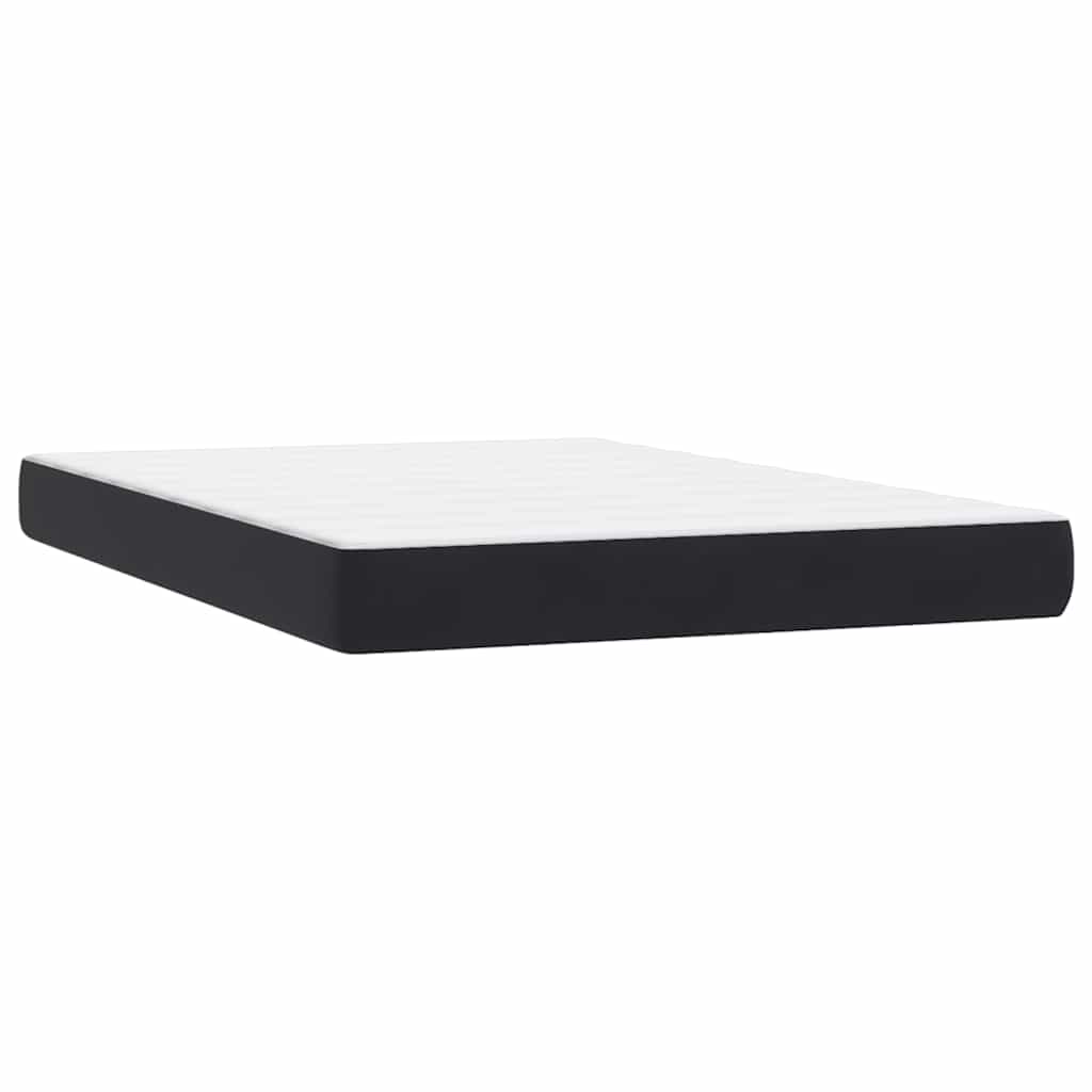 vidaXL Lit tapissier avec matelas et LED Noir 140x220 cm Velours