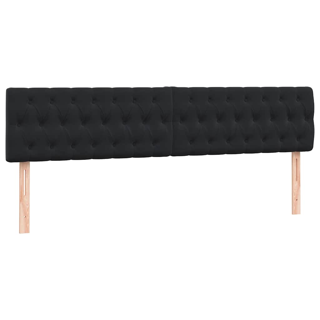 vidaXL Boxspringbett mit Matratze & LED Schwarz 180x220 cm Samt