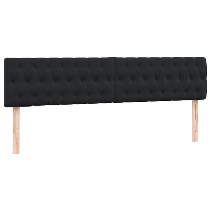 vidaXL Boxspringbett mit Matratze & LED Schwarz 180x220 cm Samt