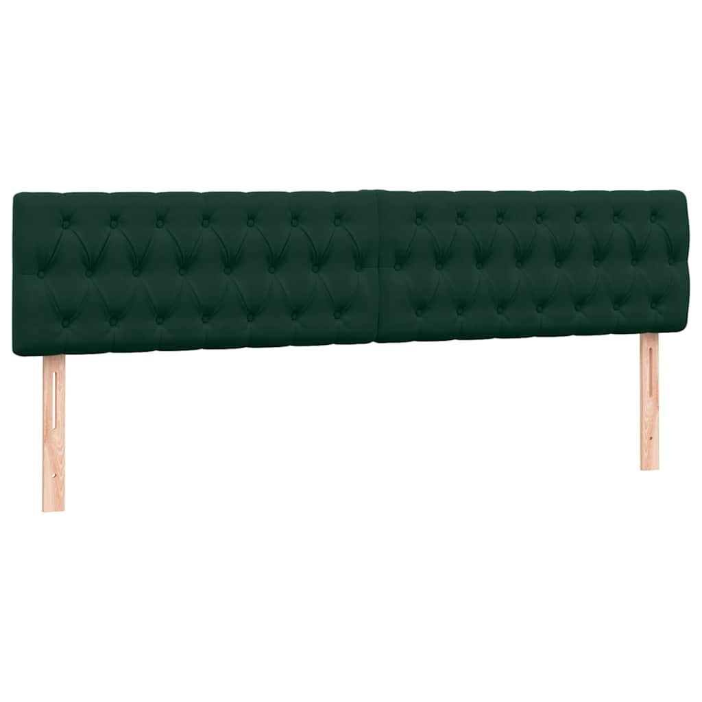 vidaXL Lit coffre avec matelas et LED Vert foncé 180x220 cm Velours