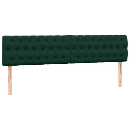 vidaXL Lit coffre avec matelas et LED Vert foncé 180x220 cm Velours