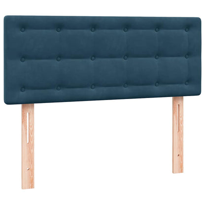 vidaXL Boxspringbett mit Matratze & LED Dunkelblau 120x210 cm Samt