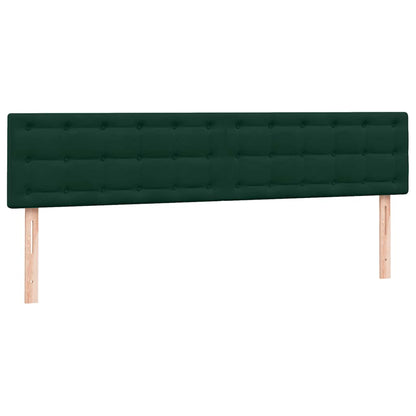 Boxspringbett mit Matratze & LED Dunkelgrün 180x220 cm Samt