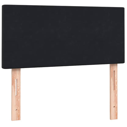 vidaXL Lit coffre tapissier avec matelas velours noir 90x210 cm